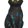 For Living Colour Changing LED Light Up Cat, Scary Halloween Decoration, Black, 10 1/4 -in