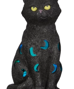 For Living Colour Changing LED Light Up Cat, Scary Halloween Decoration, Black, 10 1/4 -in