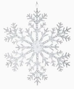 For Living Plastic Christmas Decoration Snowflake, 12-in