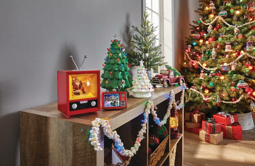 For Living Battery Operated Musical Christmas TV Decoration Water Globe, 8 1/2-in - Image 3