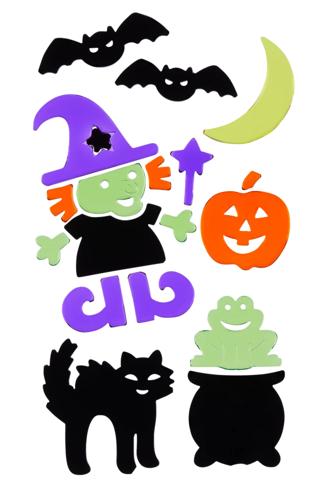 For Living Gel Clings, Easy To Stick, Indoor Halloween Decorations, Assorted Styles, 25-cm - Image 2