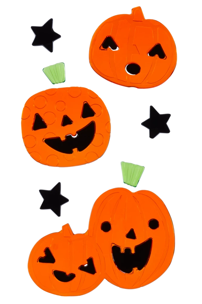 For Living Gel Clings, Easy To Stick, Indoor Halloween Decorations, Assorted Styles, 25-cm