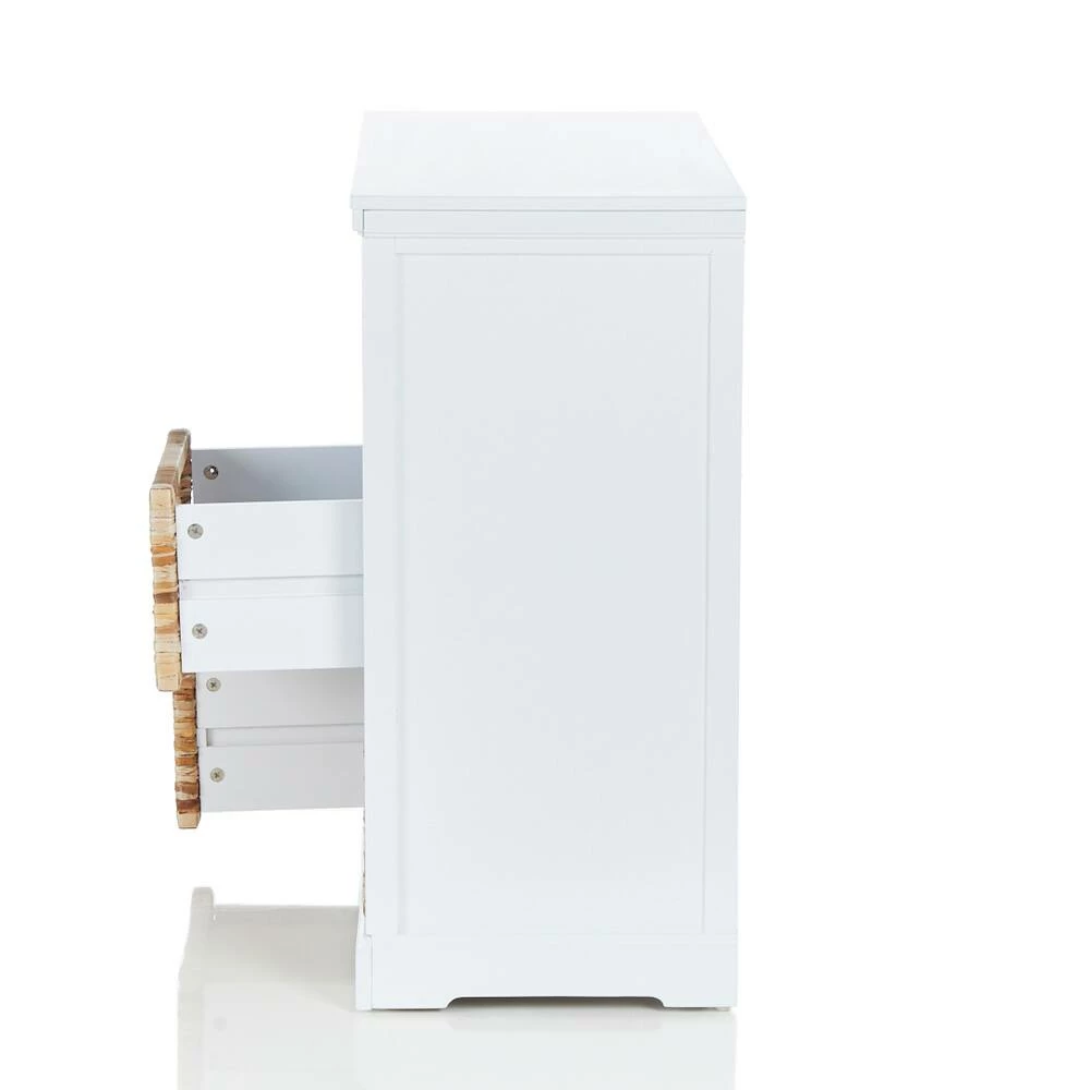 For Living 4-Drawer 2-Shelf Storage Cabinet, White - Image 11