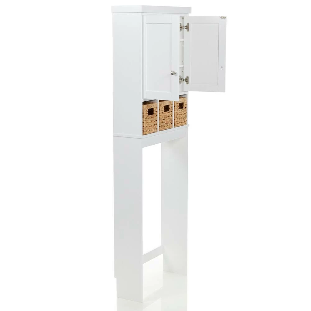 For Living Basket Bathroom Space Saver, White - Image 8