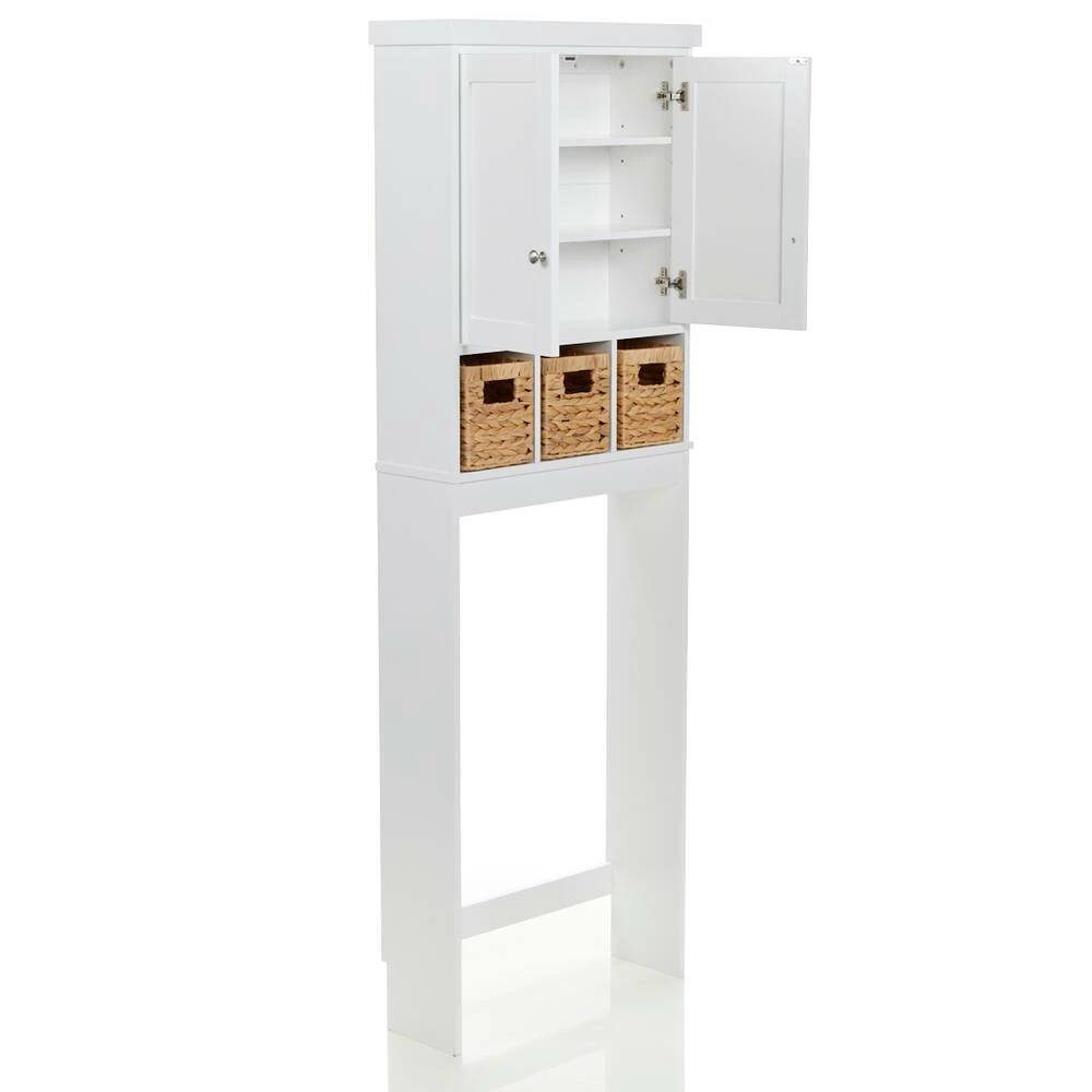 For Living Basket Bathroom Space Saver, White - Image 7