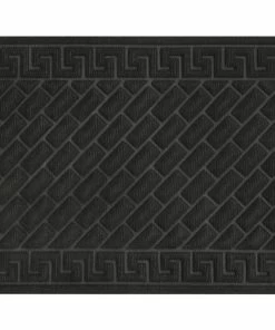 FOR LIVING For Livng Cascade Carpet Top Rubber Indoor Door Mat, Black, 16-in X 24-in