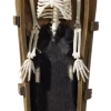 For Living Animated Skeleton In Coffin, Spooky Sound Sensor For Halloween, Beige, 17-in