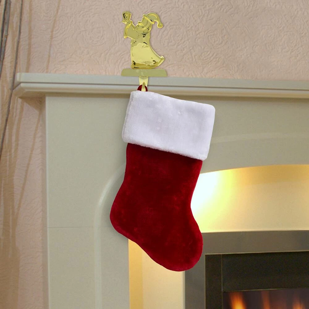 For Living Deluxe Christmas Decoration Plush Stocking, Red, 18-in - Image 4
