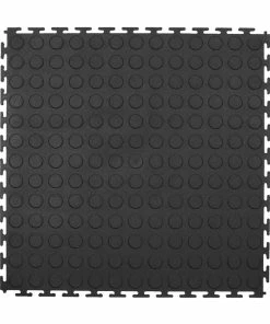 FOR LIVING Multy Home 100% Recycled Rubber Utility Floor Mat, 6-pk, Black, 18-in X 18-in