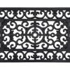For Living Wrought Iron Outdoor Rubber Floor Mat, Black, 18-in X 30-in