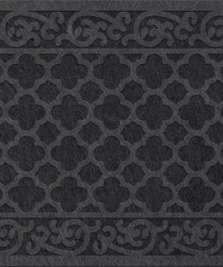 For Living Andor Embossed Indoor/Outdoor Floor Mat, Grey, Assorted Sizes