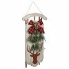 For Living Wooden Christmas Hanging Decoration Sleigh, Grey, 20-in