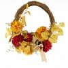 For Living Mum With Burlap Floral Vine Wreath For Fall & Thanksgiving, Multi-Colour, 20-in