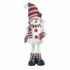 For Living Standing Christmas Decoration Skiing Snowman, White, 25-in