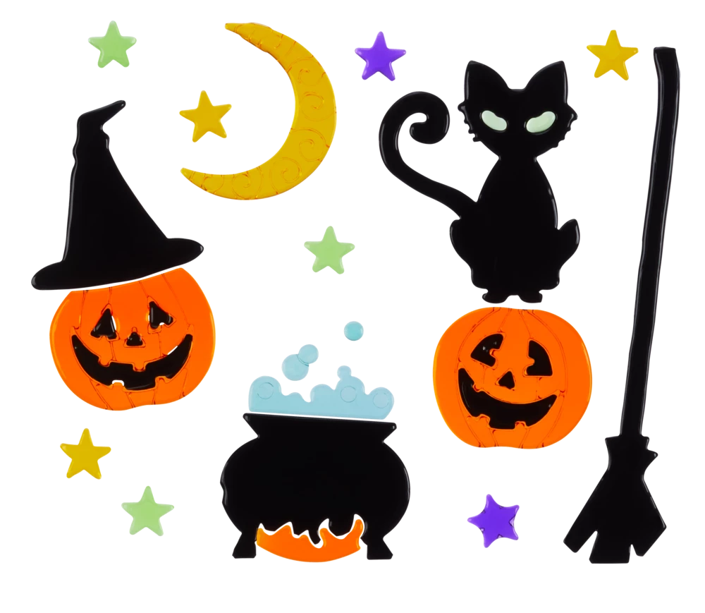 For Living Gel Clings, Easy To Apply And Reusable For Halloween, Assorted Styles, 11 3/4-in - Image 3