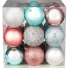 For Living Brights Collection Shatterproof Ball Christmas Ornament Set, Assorted Style, 27-pc