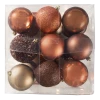 For Living Sugar Brown Shatterproof Ornament Set, 27-pc