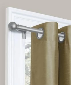 For Living Smart Rod Adjustable Steel Curtain Rod, Assorted Colours, 24-in To 48-in, 5/8-in Diameter