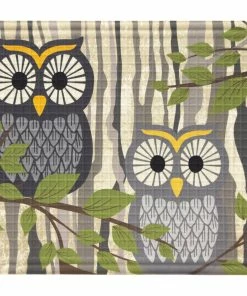 For Living Printed Owls Indoor/Outdoor Rubber Reground Floor Mat, 2 X 3-ft