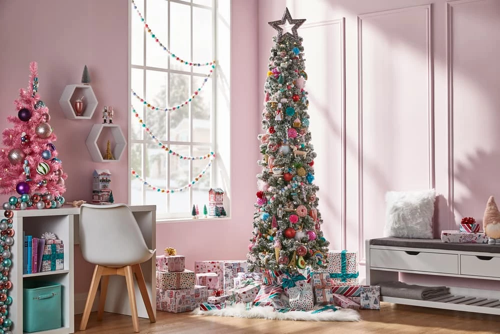 For Living Fabric Battery-operated Christmas Decoration Gnome, Pink, 14-in - Image 5