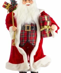 For Living Christmas Decoration Tabletop Santa With List Greeter, 3-ft