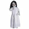 For Living Light Up Zombie Girl With LED Lights, Sound Sensor For Halloween, White, 3-ft