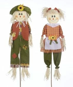 For Living Scarecrow With Stand, Yard Stakes For Halloween Décor, Assorted Styles, 36-in
