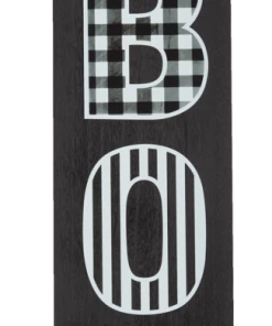 For Living BOO Porch Sign, Scary Indoor And Outdoor Halloween Decorations, Black, 3-ft