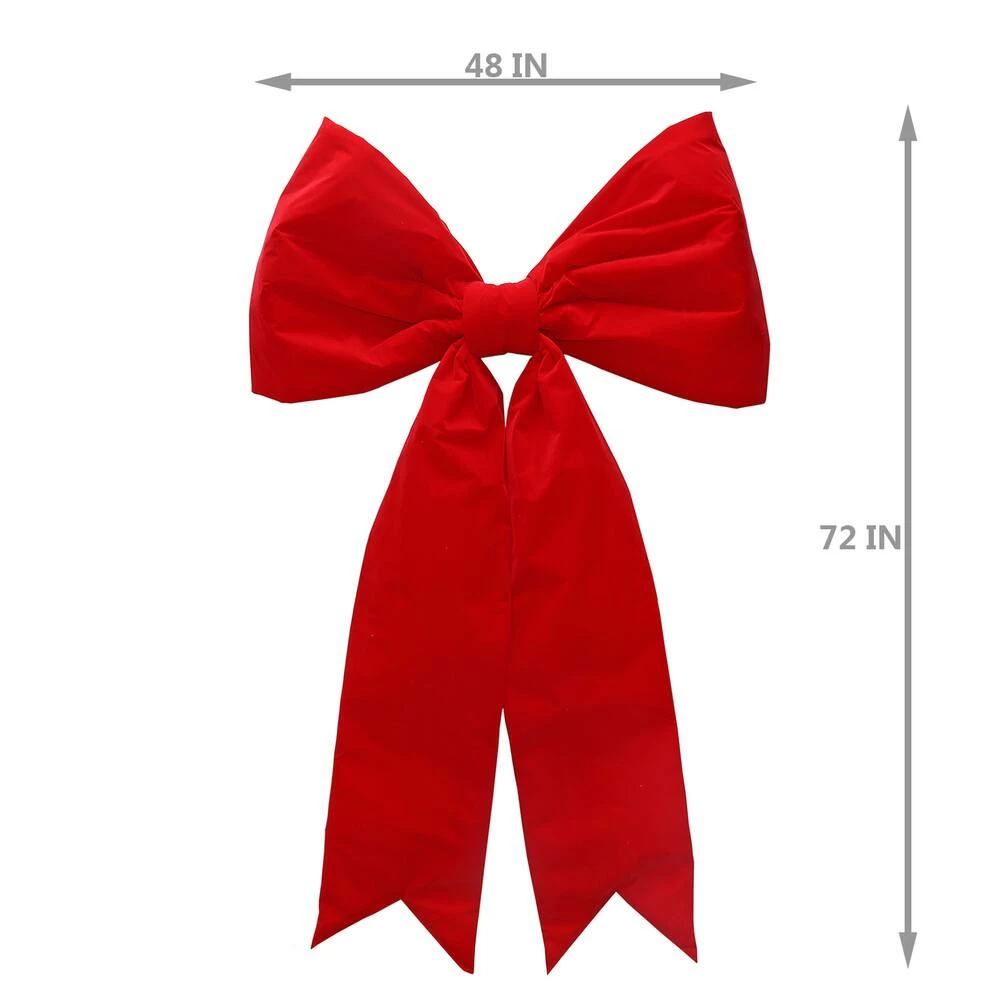 For Living Fabric Christmas Decoration Bow Large, Red, 48 X 6-in - Image 3