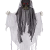 For Living Light Up Hanging Faceless Reaper With Sound Sensors For Halloween, White, 4-ft