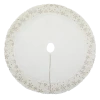 For Living Christmas Glittering Decoration Snowflake Tree Skirt, White, 48-in