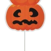 For Living Halloween Yard Signs Kit, Spooky Outdoor Decorations, Orange, 9 1/4-ft, 6-Pc