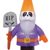 For Living Inflatable Gnome Skeleton, LED Light, Weather-Proof For Halloween, Purple, 4-ft