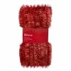For Living Christmas Decoration Tinsel Garland, Red, 50-ft