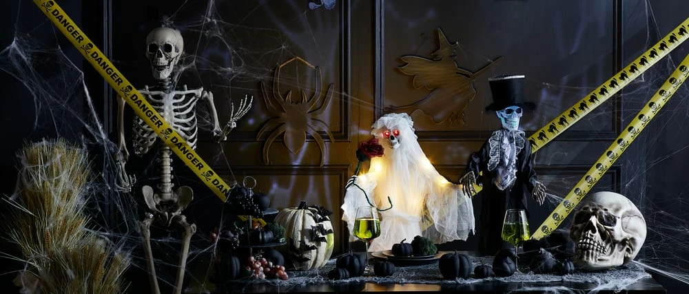 For Living Hanging Bride With Spooky Eyes And LED Lights For Halloween Decor, White, 36-in - Image 2