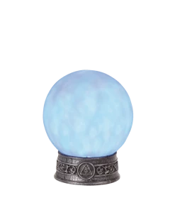 For Living Animated Crystal Ball With LED Lights, Sound Sensor For Halloween, White, 6 1/4-in