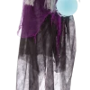 For Living Animated Witch With Crystal Ball, LED Lights, Sound For Halloween, Purple, 6-ft