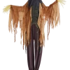 For Living Animated Standing Scarecrow With LED Lights For Halloween, Beige, 5 1/4-ft
