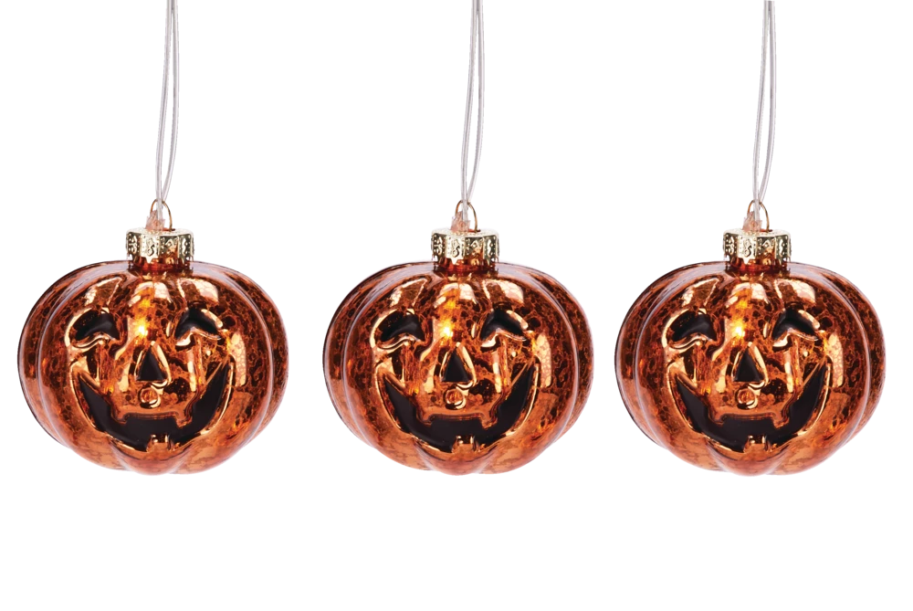 For Living Battery Operated Light Up Pumpkin, 10 LED Lights For Halloween, Orange, 6-ft - Image 2