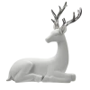 For Living Christmas Glittering Sitting Deer Décor, 7-in