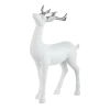 For Living Christmas Glittering Standing Deer Décor, White, 7-in