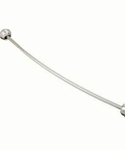 For Living Adjustable Aluminum Curved Shower Curtain Dual Mount Rod, Assorted Finish, 50-in To 72-in