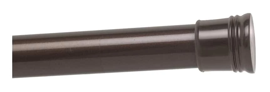 For Living Adjustable Rust-Resistant Shower Curtain Tension Rod, Bronze, 44-in To 72-in