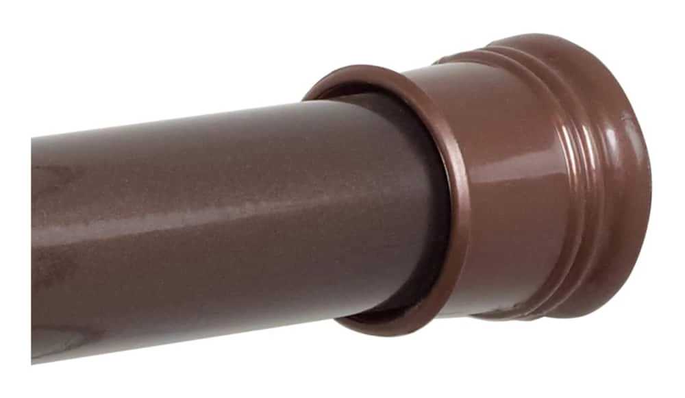 For Living Adjustable Rust-Resistant Shower Curtain Tension Rod, Bronze, 44-in To 72-in - Image 2