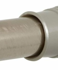 For Living Adjustable Rust-Resistant Shower Curtain Tension Rod, Brushed Nickel, 44-in To 72-in