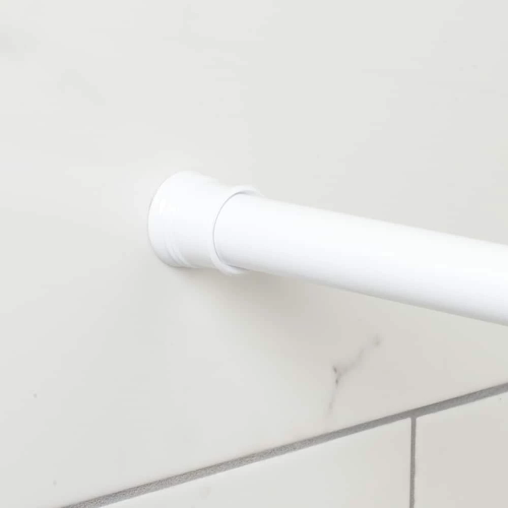For Living Adjustable Shower Curtain Tension Rod, White, 44-in To 72-in - Image 2