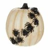 For Living Resin Pumpkin With Creepy Crawlers For Halloween, Assorted Styles, White, 9-in