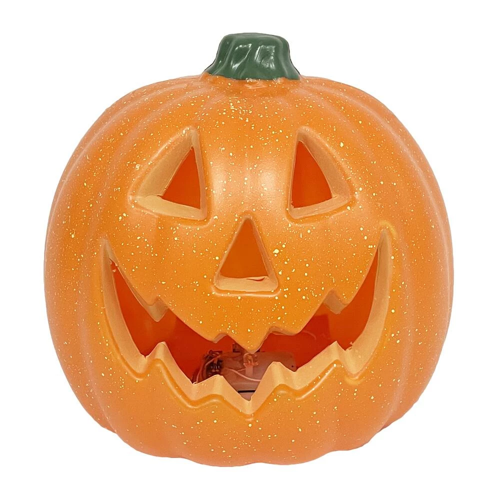 For Living Battery Operated Light-Up Plastic Pumpkin, 9-in - Image 2
