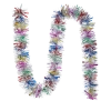 For Living Christmas Decoration Sparkle Tinsel Garland, Rainbow, 9-ft