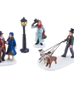 For Living Christmas Decoration Village Adults Accessory Set, 4-pc
